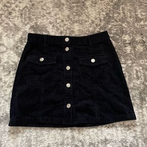 SZ 8 navy blue cord skirt